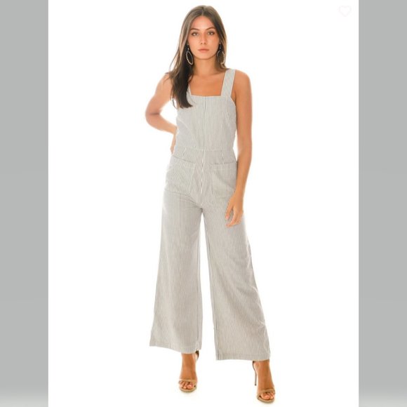 ROLLAS Sailor Striped Jumpsuit in Blue and White Cotton NWT - Picture 2 of 14